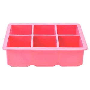 Hot Selling 6 Cavity square ice cube mold Ice Cube Trays Silicone Moulds Handmade Whisky Beer Moulds Silicone Ice Cube Tray Mold